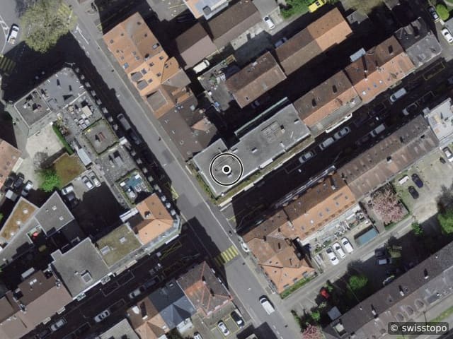 Luftbild Rue du Milieu 17, Biel