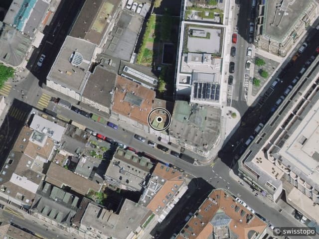Luftbild Rue de Monthoux 10, Genève