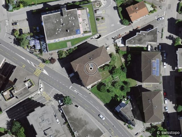 Luftbild Via Besso 72, Massagno