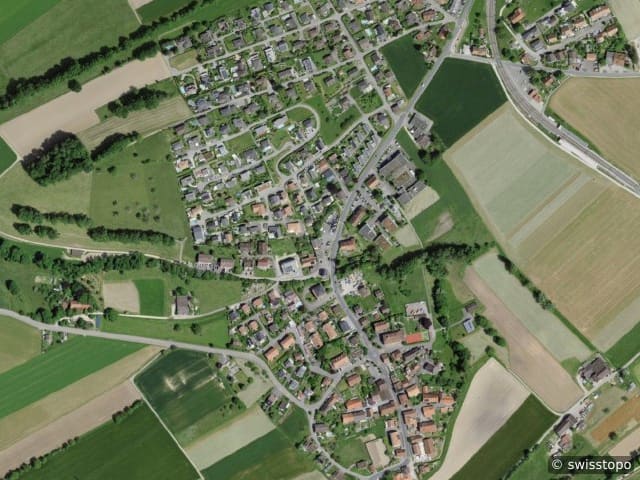 Luftbild Länggasse 13, Courgevaux