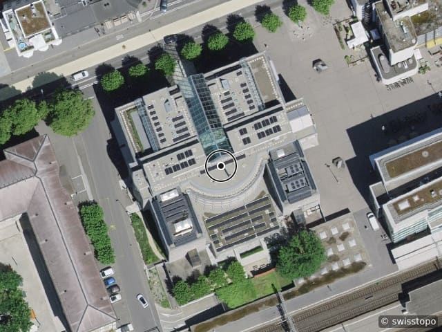 Luftbild Bahnhofplatz 1, Aarau