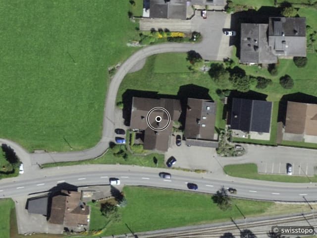 Luftbild Kantonsstrasse 8a, Klosters Dorf