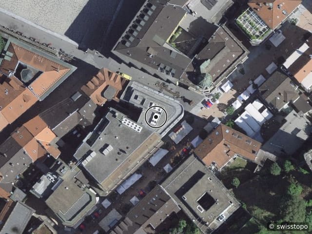 Luftbild Viale Stazione 9, Bellinzona