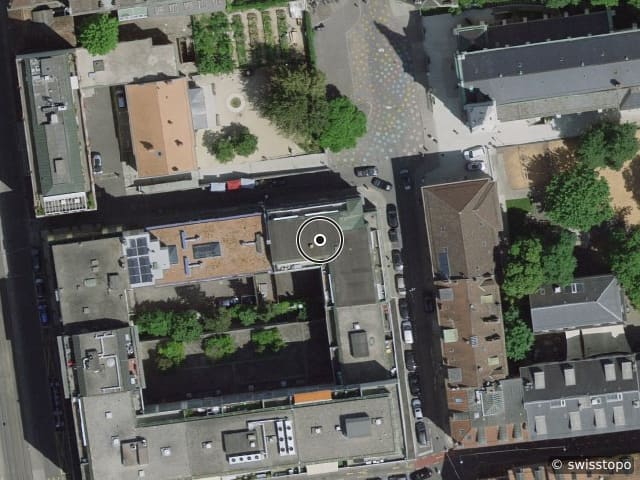 Luftbild Rue des Voisins 30, Genève