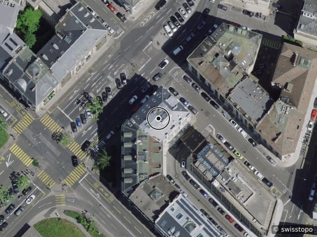 Luftbild Boulevard Helvétique 18, Genève