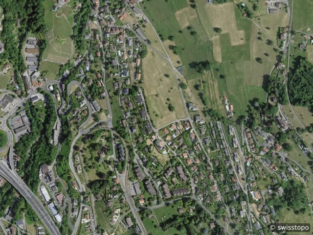 Luftbild Route de Fontanivent 70, Brent