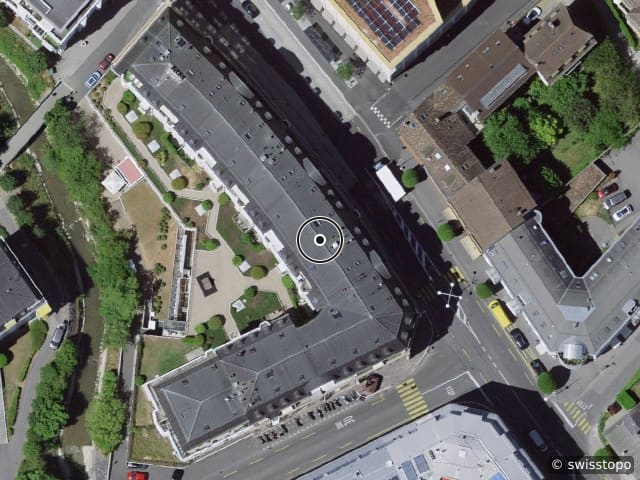 Luftbild Rue de la Gare 21, Morges