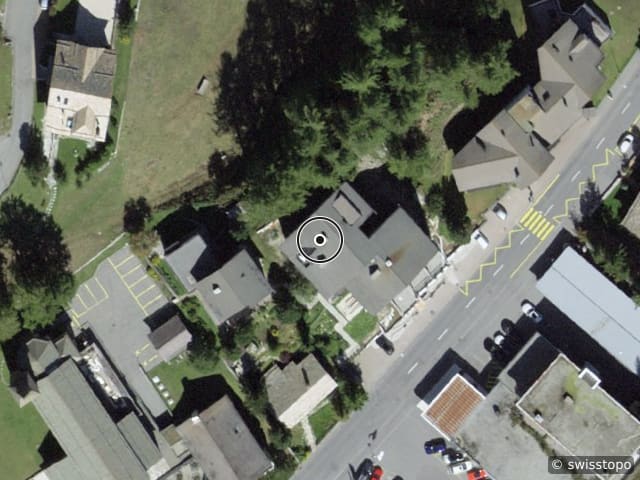 Luftbild Via Maistra 49, St. Moritz
