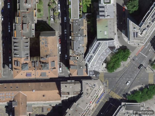 Luftbild Rue des Pêcheries 15, Genève