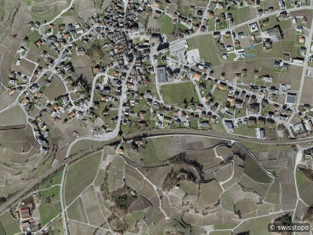 Luftbild Salgesch