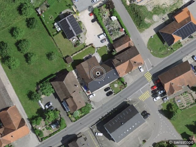 Luftbild Hauptstrasse 75, Galmiz