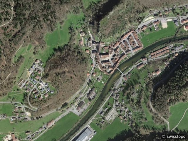 Luftbild MOULIN DE LAVOIRS 16, St-Ursanne