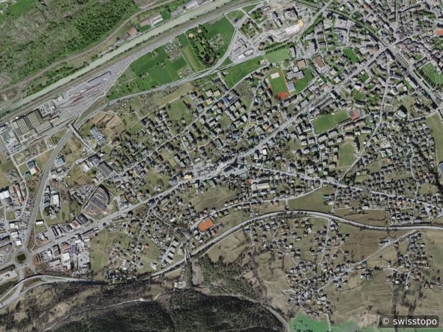 Luftbild Brig Glis