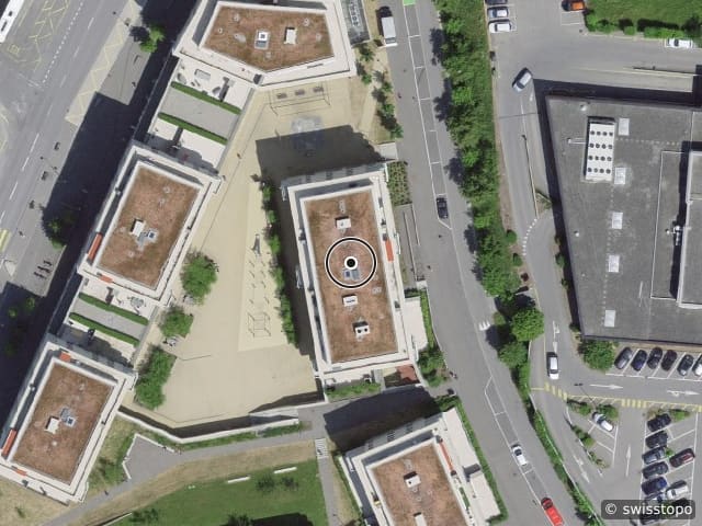 Luftbild rue des comtes 5, Romont