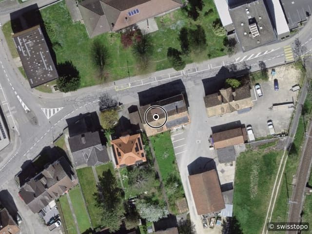 Luftbild Rue des Oeuches 11, Moutier