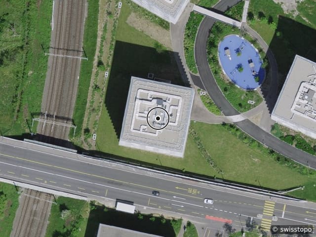 Luftbild Route de la Fonderie 25, Fribourg