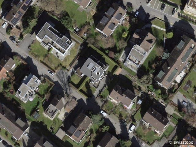 Luftbild untere Weidstrasse 14, Wädenswil