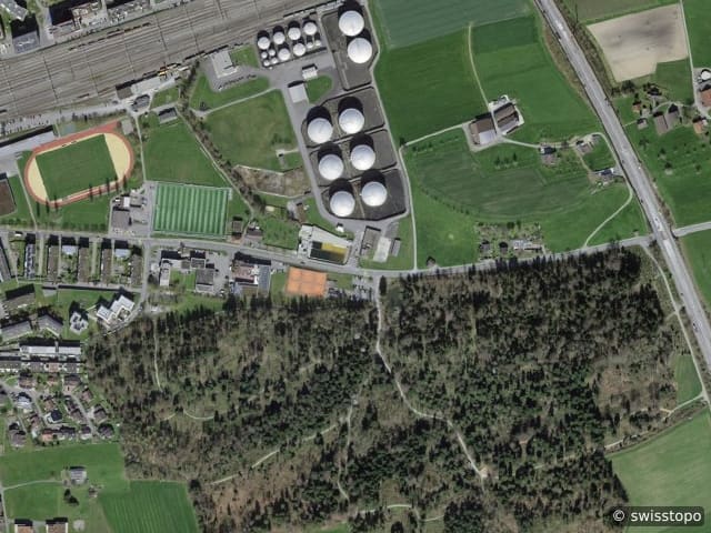 Luftbild Rigiweg 21a, Holzhäusern