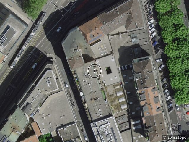 Luftbild Rue Hugo-de-Senger 3, Genève