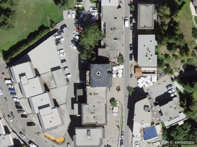 Luftbild rue Centrale 25, Crans-Montana
