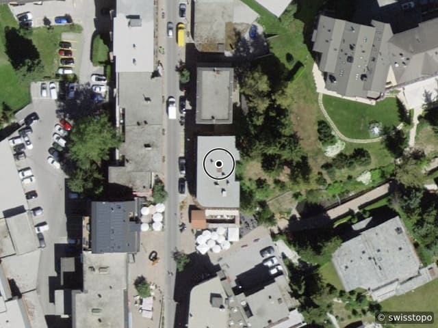 Luftbild Rue Centrale 46, Crans-Montana