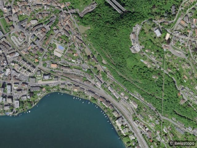 Luftbild Avenue de Chillon 58, Territet