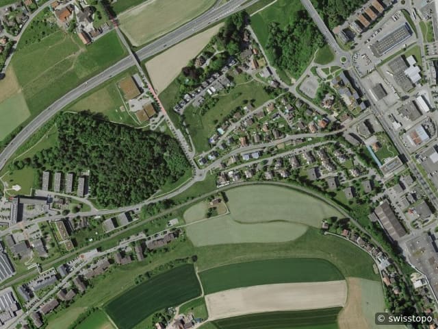 Luftbild Route d'Agy 16, Granges-Paccot