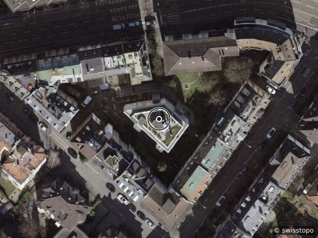 Luftbild Rotachstrasse 20, Zürich
