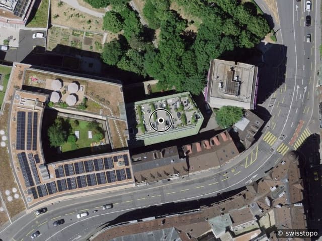 Luftbild Rue Caroline 15A, Lausanne