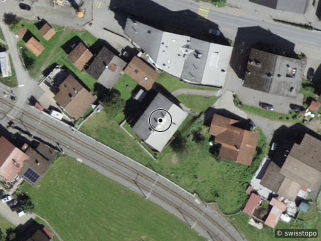 Luftbild Landstrasse 36B, Klosters Dorf