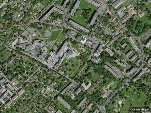 Luftbild Avenue Riant-Parc 26, Genève