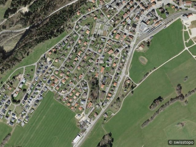 Luftbild Rue du Vingt-trois Juin 10, Le Noirmont