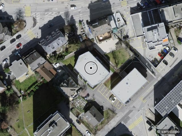 Luftbild Rue du Stade 4B, Sierre