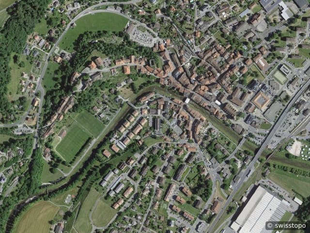 Luftbild Moudon