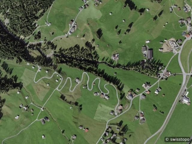 Luftbild Davos Frauenkirch