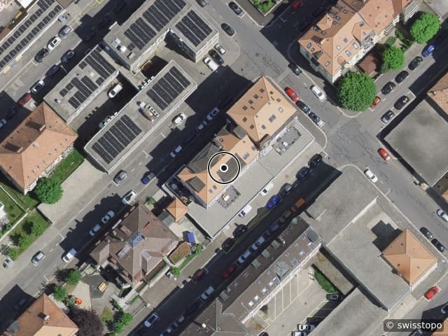 Luftbild Rue Jardinière 119, La Chaux-de-Fonds