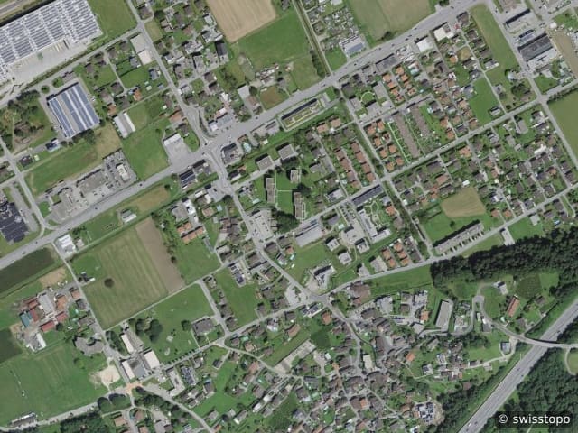 Luftbild Bellinzona Monte