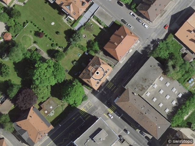 Luftbild rue Fritz-Courvoisier 21, La Chaux-de-Fonds