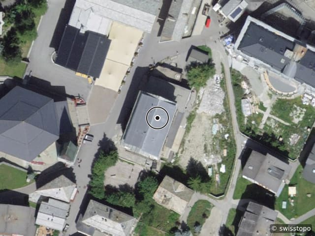 Luftbild Dorfplatz 2, Saas-Fee