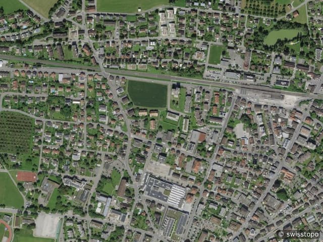 Luftbild Straßenansicht