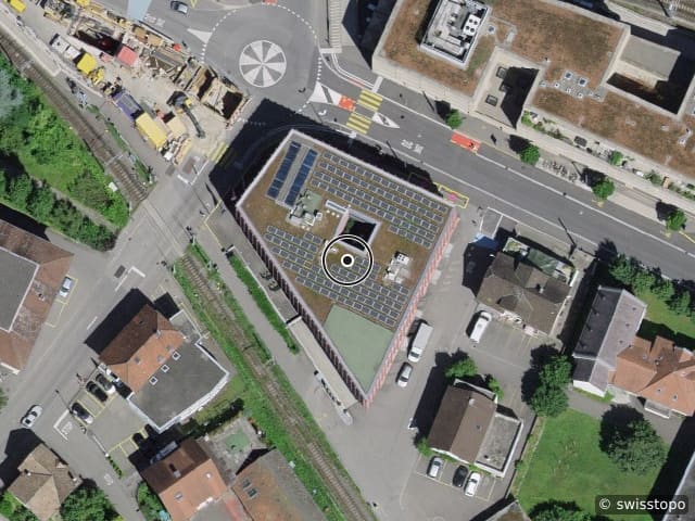 Luftbild Bahnhofstrasse 41, Lenzburg