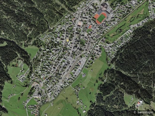 Luftbild Davos Platz