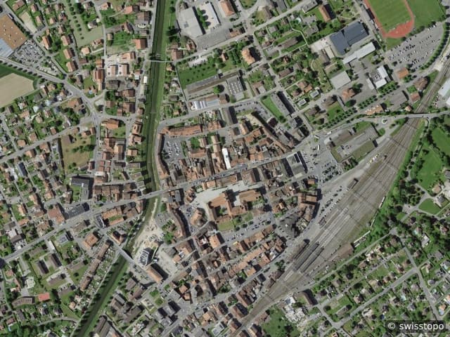 Luftbild Pl. de la Concorde 5, Payerne