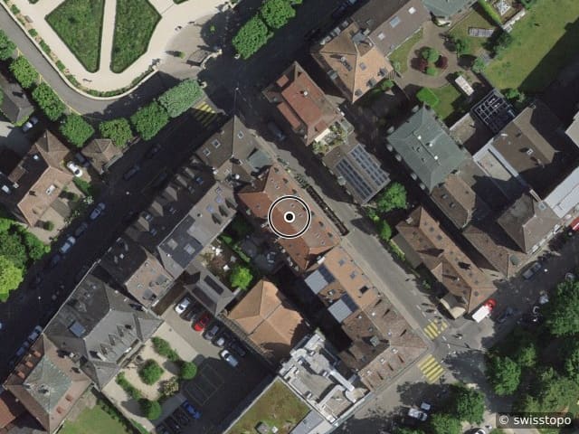 Luftbild Rue de l'Orangerie 4-4a, Neuchâtel