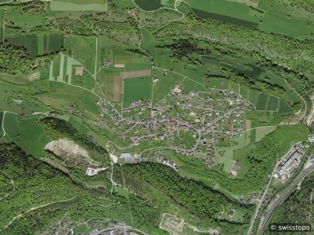 Luftbild Liesberg Dorf