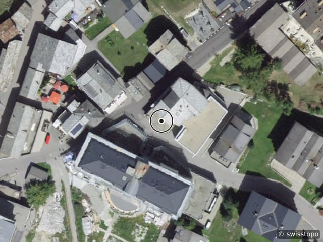 Luftbild Untere Dorfstrasse 43, Saas-Fee
