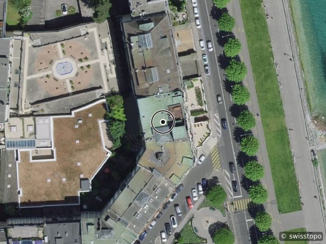 Luftbild Quai Wilson 39, Genève